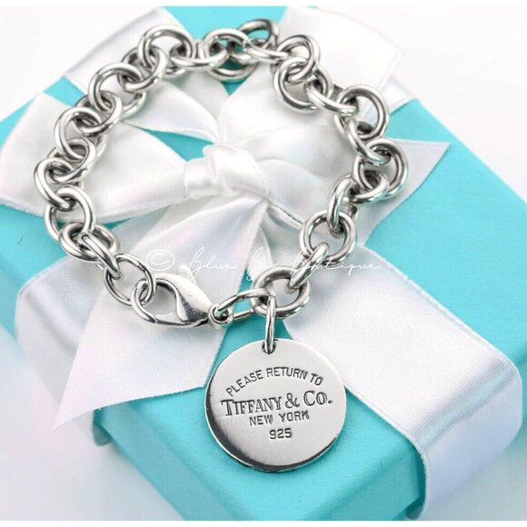 Tiffany & Co. Return to Tiffany Sterling Silver Round Circle Charm Bracelet - Picture 5 of 6